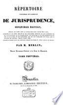Répertoire universel et raisonné de jurisprudence
