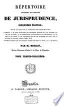 Répertoire universel et raisonné de jurisprudence