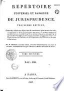 Répertoire universel et raisonné de jurisprudence