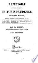 Répertoire universel et raisonné de jurisprudence