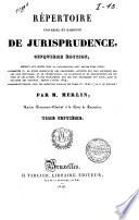 Répertoire universel et raisonné de jurisprudence