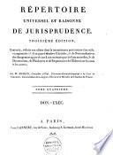 Répertoire universel et raisonné de jurisprudence
