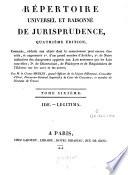 Répertoire universel et raisonné de jurisprudence