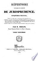 Répertoire universel et raisonné de jurisprudence