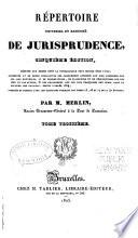 Répertoire universel et raisonné de jurisprudence