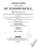 Répertoire universel et raisonné de jurisprudence