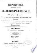 Répertoire universel et raisonné de jurisprudence