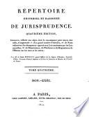 Repertoire universel et raisonnée de jurisprudence