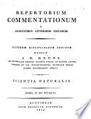 Repertorium commentationum a societatibus litterariis editarum
