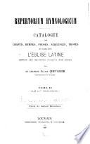 Repertorium hymnologicum: L-Z (nos 9936-22256)