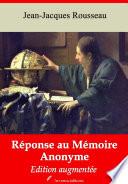 Réponse au mémoire anonyme