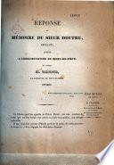Réponse au mémoire du sieur Doutre, appelant, contre l'administration du Mont-de-Piété, et contre M. Osmond, ex-directeur du Mont-de-Piété, intimés