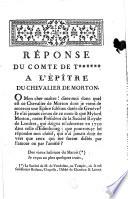 Réponse du comte de T*** à l'épitre du chevalier de Morton