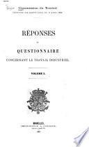 Réponses au questionnaire concernant le travail industriel