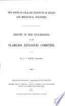 Report of the Proceedings of the Flameless Explosives Committee