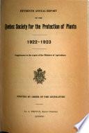 Report of the Quebec Society for the Protection of Plants