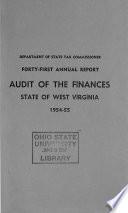Report [on] Statement of Net Receipts and Disbursements [of] State of West Virginia