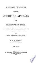 Reports of Cases Decided in the Court of Appeals of the State of New York