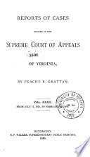 Reports of Cases in the Supreme Court of Appeals of Virginia