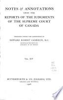 Reports of the Supreme Court of Canada