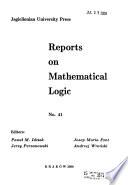 Reports on Mathematical Logic