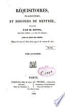 Réquisitoires, plaidoyers, et discours de rentrée
