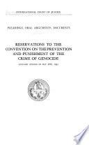 Reservations to the Convention on the Prevention and Punishment of the Crime of Genocide