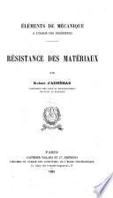 Resistance des materiaux