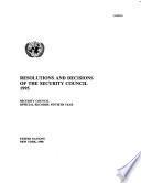 Resolutions and Decisions of the Security Council