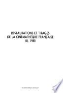 Restaurations et tirages de la Cinémathèque française