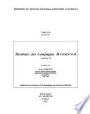 Résultats des campagnes MUSORSTOM.