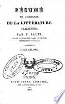 Résumé de l'histoire de la littérature italienne