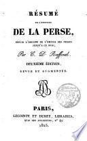 Résumé de l'histoire de la Perse