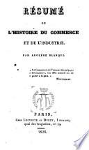 Résumé de l'histoire du commerce et de l'industrie