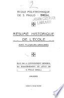 Résumé historique de l'École, avec plusieurs gravures