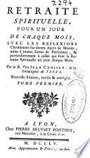 Retraite spirituelle pour un jour de chaque mois ...