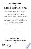 Révélation de faits importand