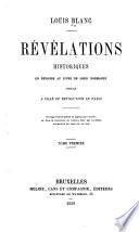 Révélations historiques en réponse au livre de lord Normanby intitulé A year of revolution in Paris