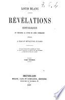 Révélations historiques en réponse au livre de Lord Normanby intitulé A year of revolution in Paris Louis Blanc