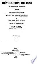 Révolution de 1830 et situation présente (mai 1833)