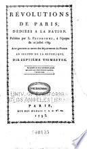 Révolution de Paris, dédiées à la nation et au district des Petits Augustins