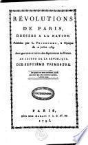 RÉVOLUTIONS DE PARIS