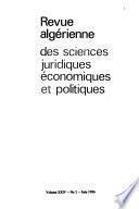 Revue algérienne des sciences juridiques, économiques et politiques