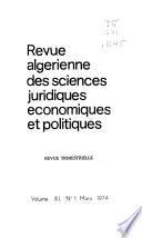Revue algérienne des sciences juridiques, économiques et politiques