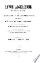 Revue algérienne, tunisienne et coloniale de législation et de jurisprudence