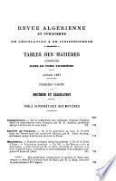 Revue algérienne, tunisienne et coloniale de législation et de jurisprudence