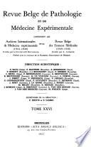Revue belge de pathologie et de médicine expérimentale
