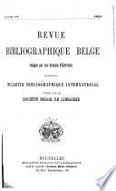 Revue bibliographique belge