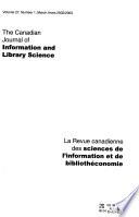 Revue Canadienne Des Sciences de L'information Et de Bibliothećonomie