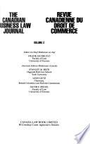 Revue Canadienne Du Droit de Commerce